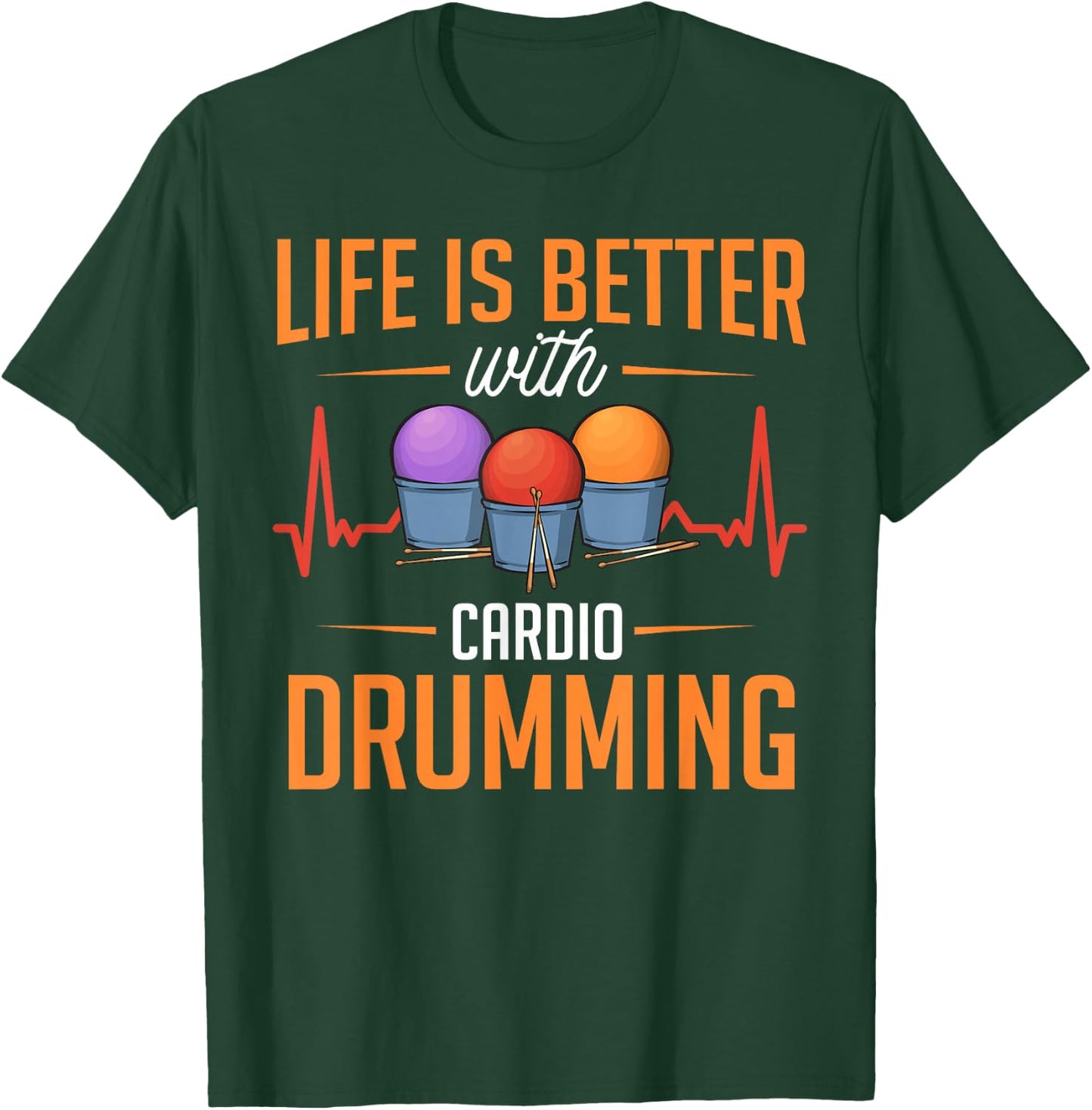 Cardio Drumming Gym Fitness Class Workout T-Shirt - T-Shirt | Forest