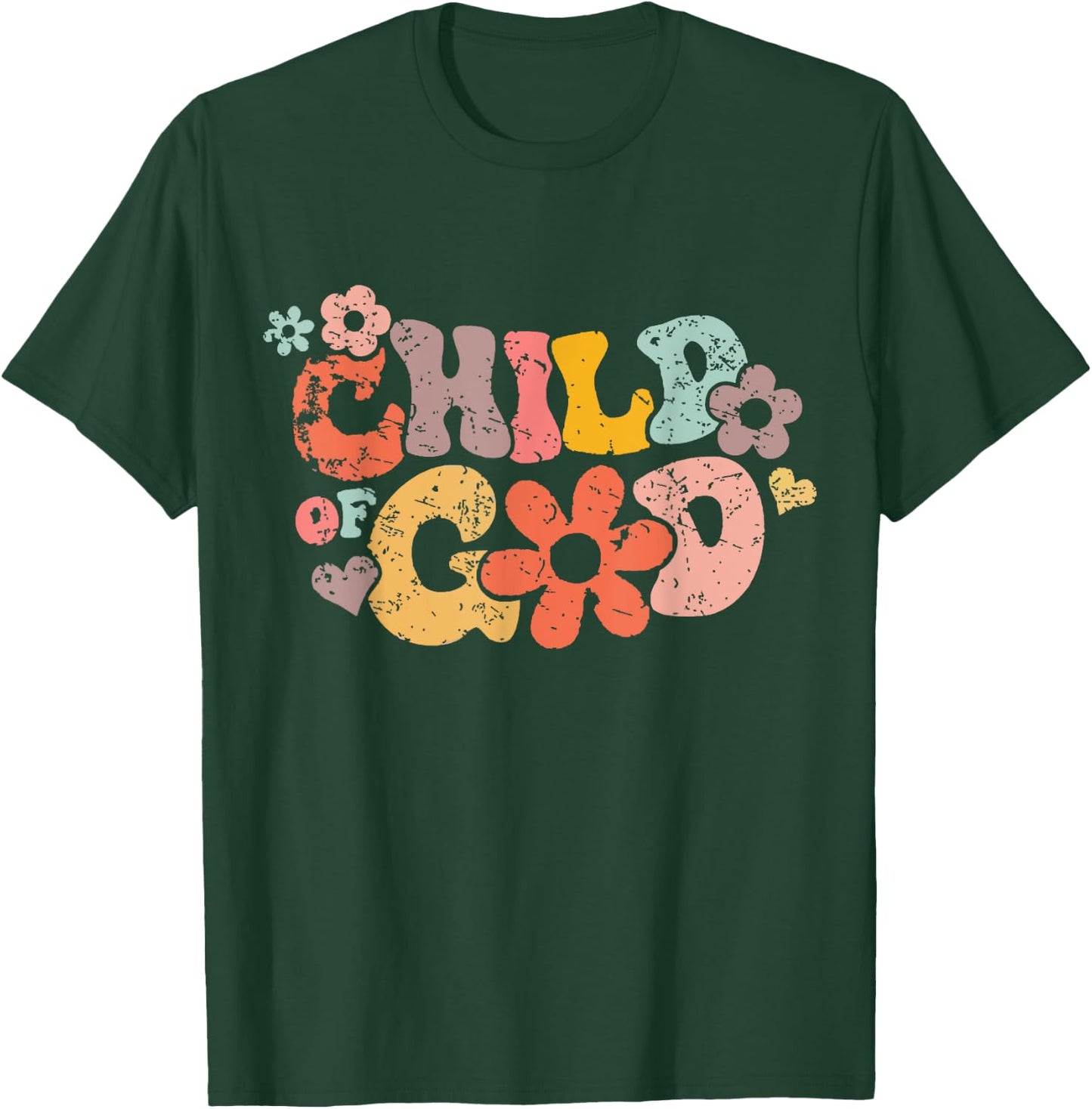 Child Of God Shirt Wavy Groovy Floral Quote T-Shirt - T-Shirt | Forest