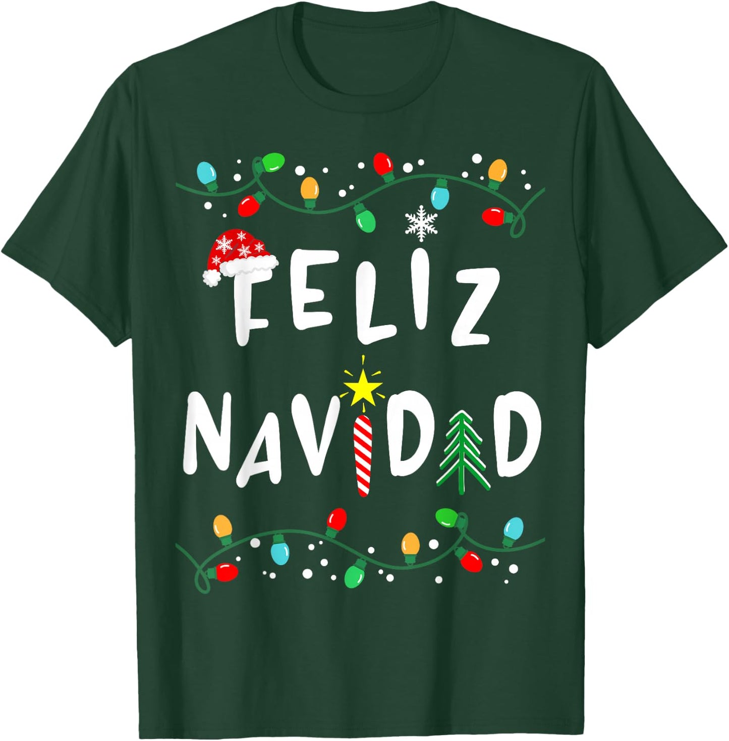 Feliz Navidad Shirt-Funny Mexican Christmas in Spanish T-Shirt - T-Shirt | Forest