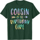 Cousin of the Birthday Girl Tie Dye Colorful Bday T-Shirt - T-Shirt | Forest