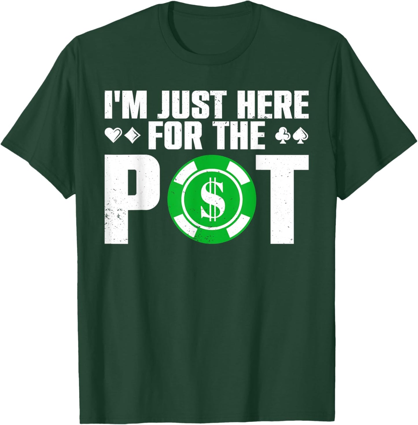 Cool Poker Lover Women Card Casino Player Gambler Small T-Shirt - T-Shirt | Forest