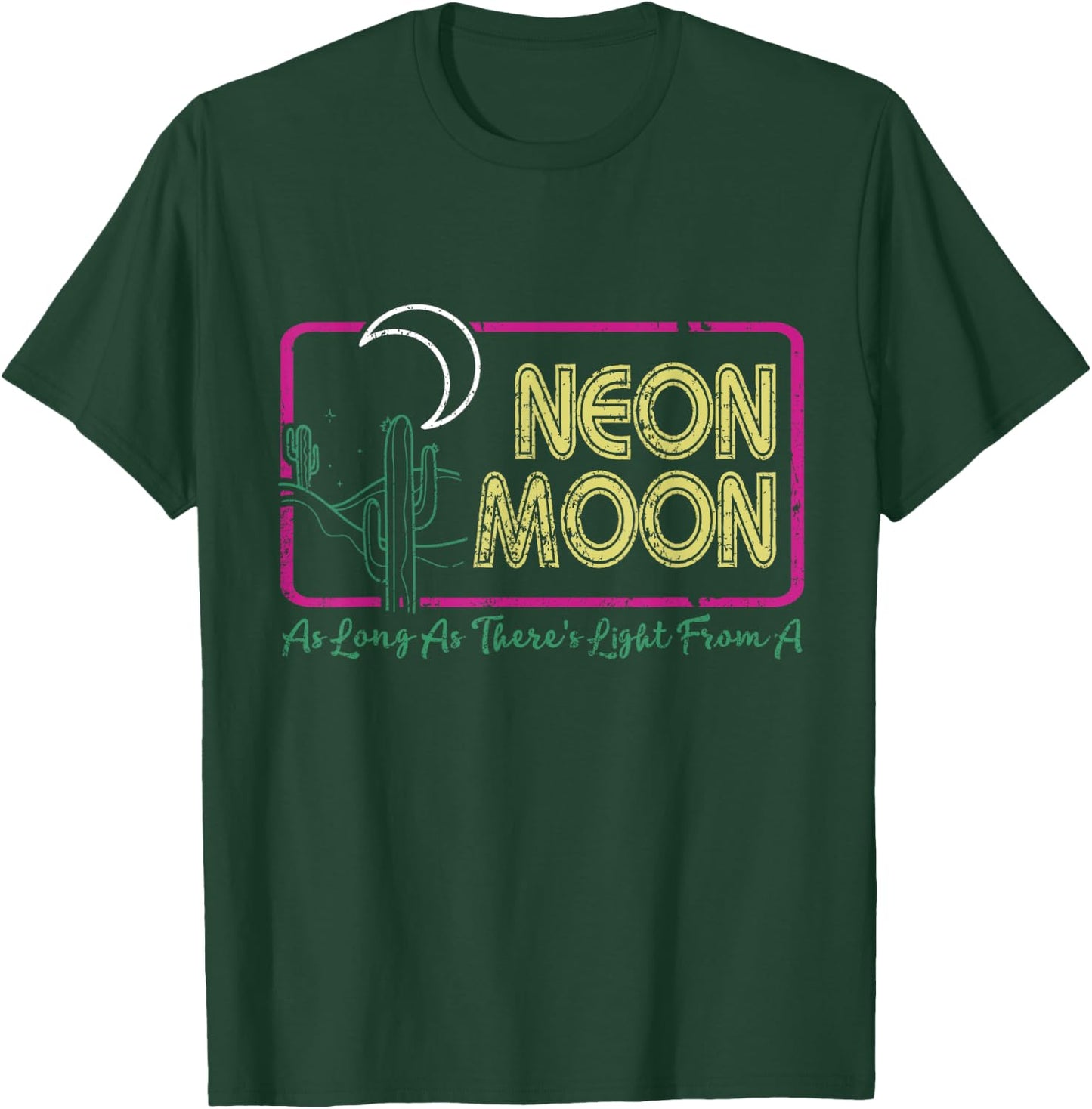 Vintage Retro Neon Moons Funny Lyrics Music 70s Shirt Cactus T-Shirt - T-Shirt | Forest
