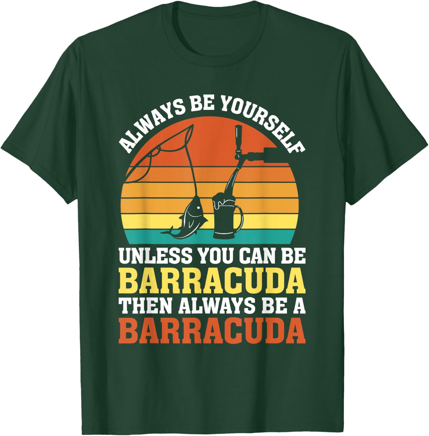 Barracuda Fish Lovers Funny Barracuda Design T-Shirt - T-Shirt | Forest