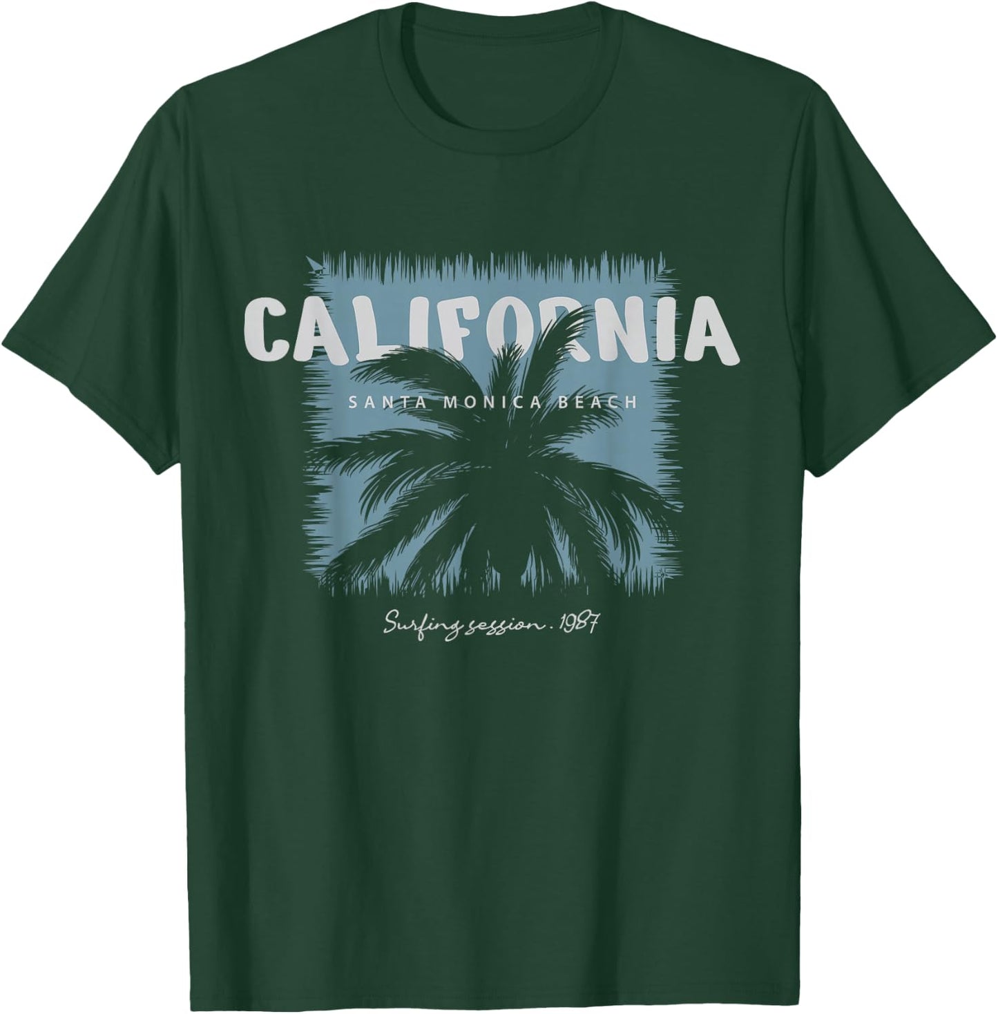 California Santa Monica Beach Surfing Session 1987 T-Shirt - T-Shirt | Forest