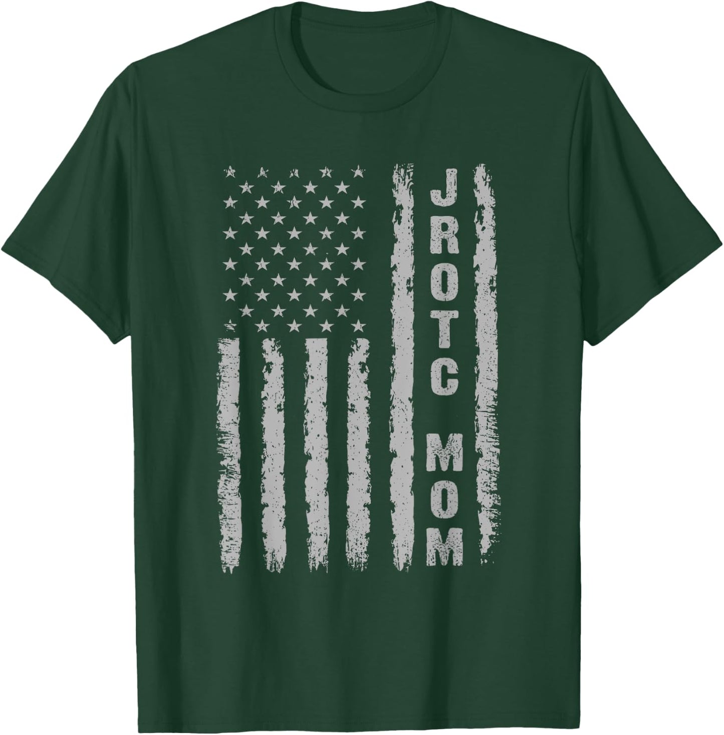 JROTC Mom Junior ROTC USA Vintage American Flag Men Women T-Shirt - T-Shirt | Forest