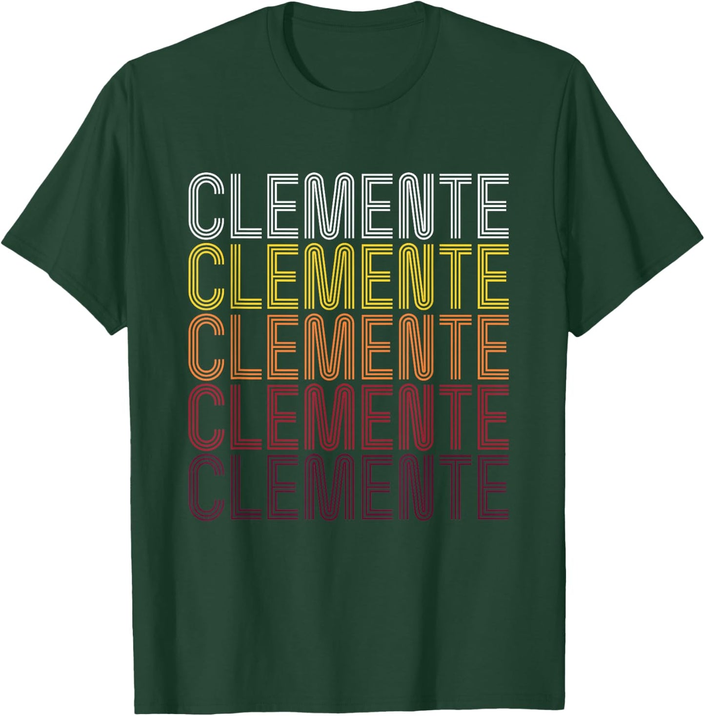 Clemente First Name Vintage Clemente T-Shirt - T-Shirt | Forest