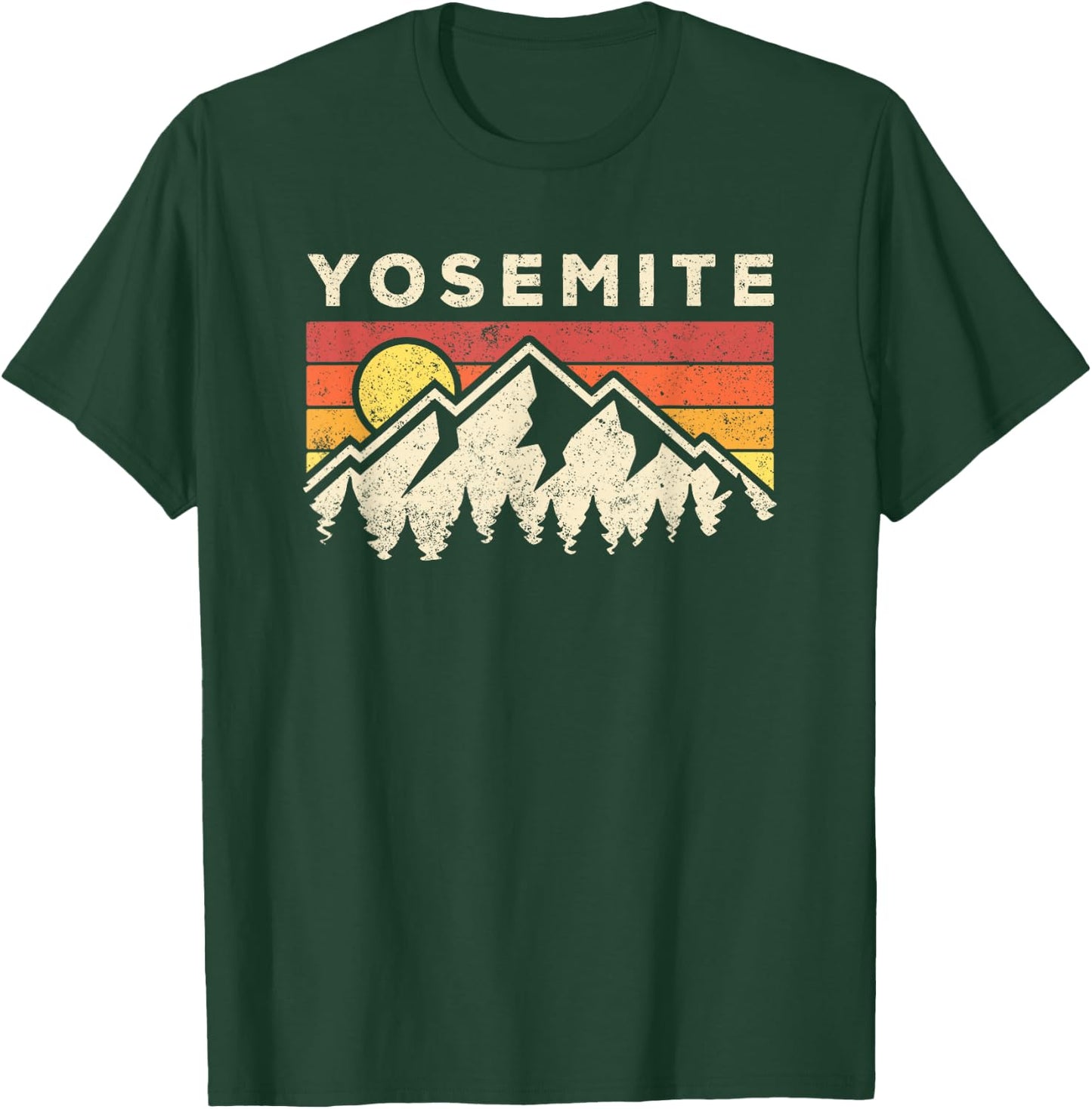 Retro Yosemite California Hiking National Park T-Shirt - T-Shirt | Forest