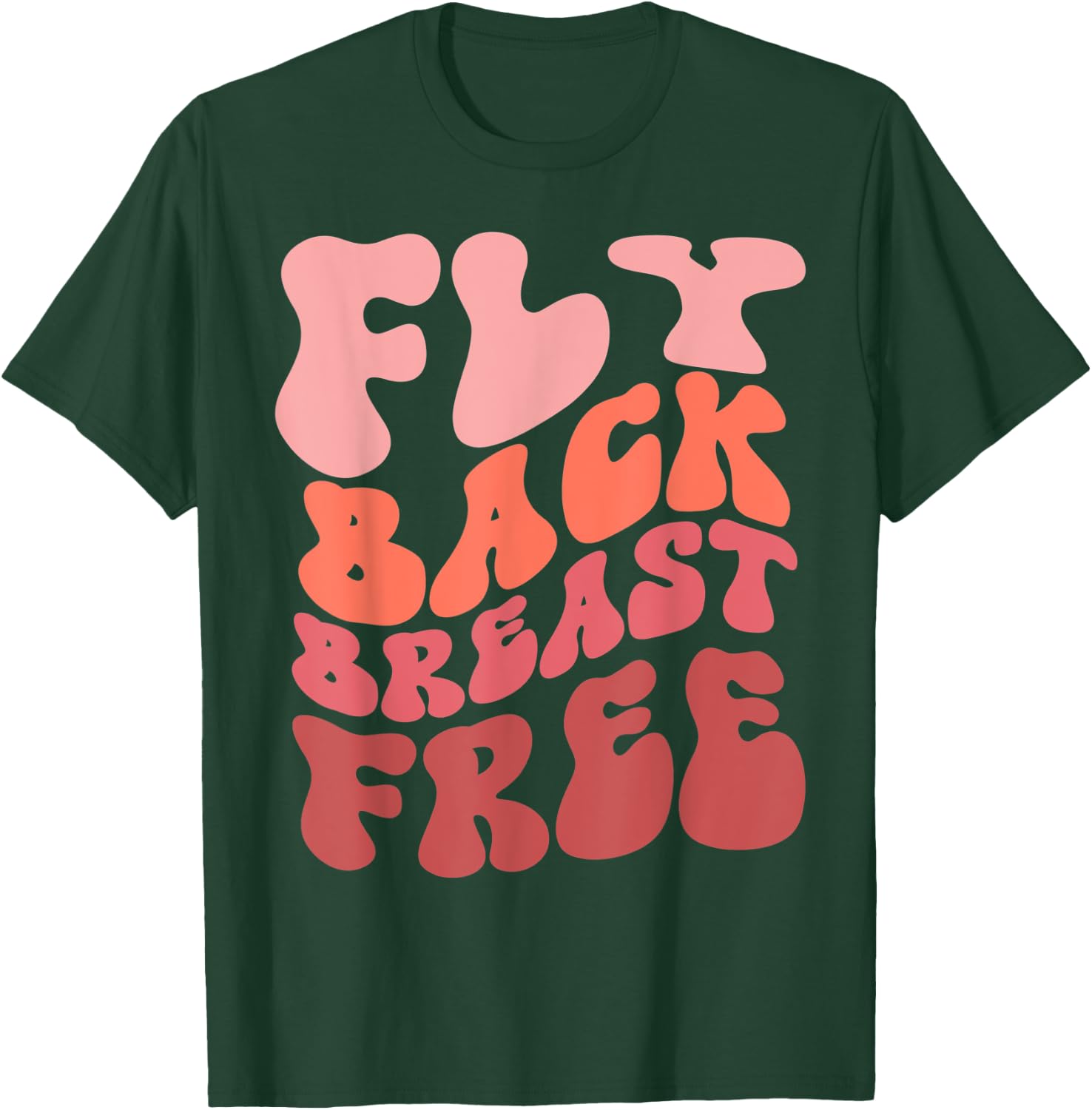 Swim meet Fly Back Breast Free T-Shirt - T-Shirt | Forest