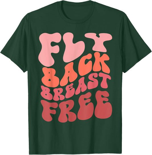 Swim meet Fly Back Breast Free T-Shirt - T-Shirt | Forest
