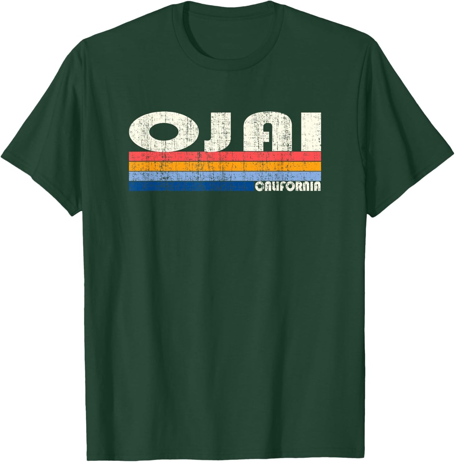 Retro Vintage 70s 80s Style Ojai, CA T-Shirt - T-Shirt | Forest