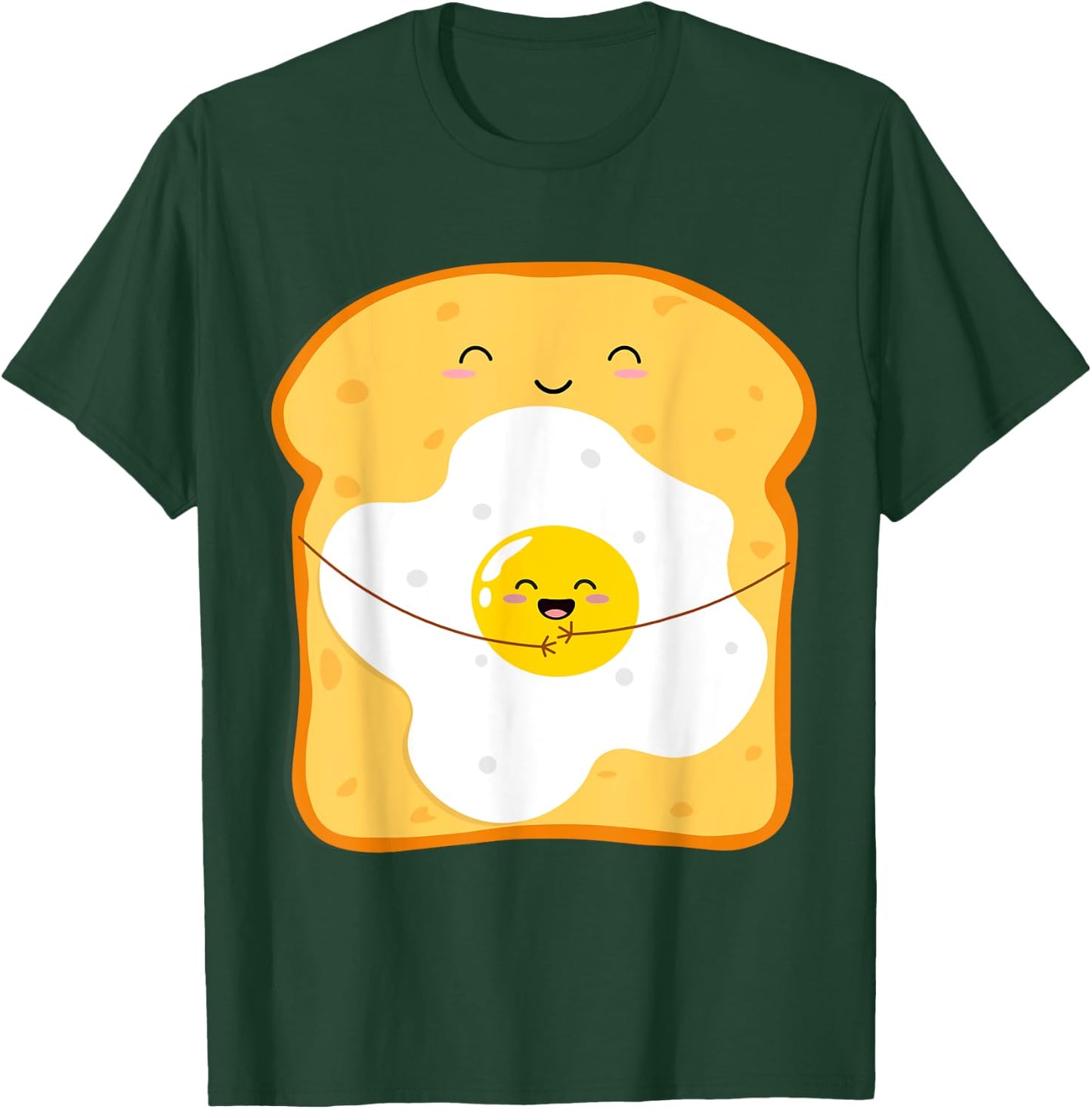 Funny Japanese Kawaii Egg Bread Cute Kawaii Breakfast Anime T-Shirt - T-Shirt | Forest