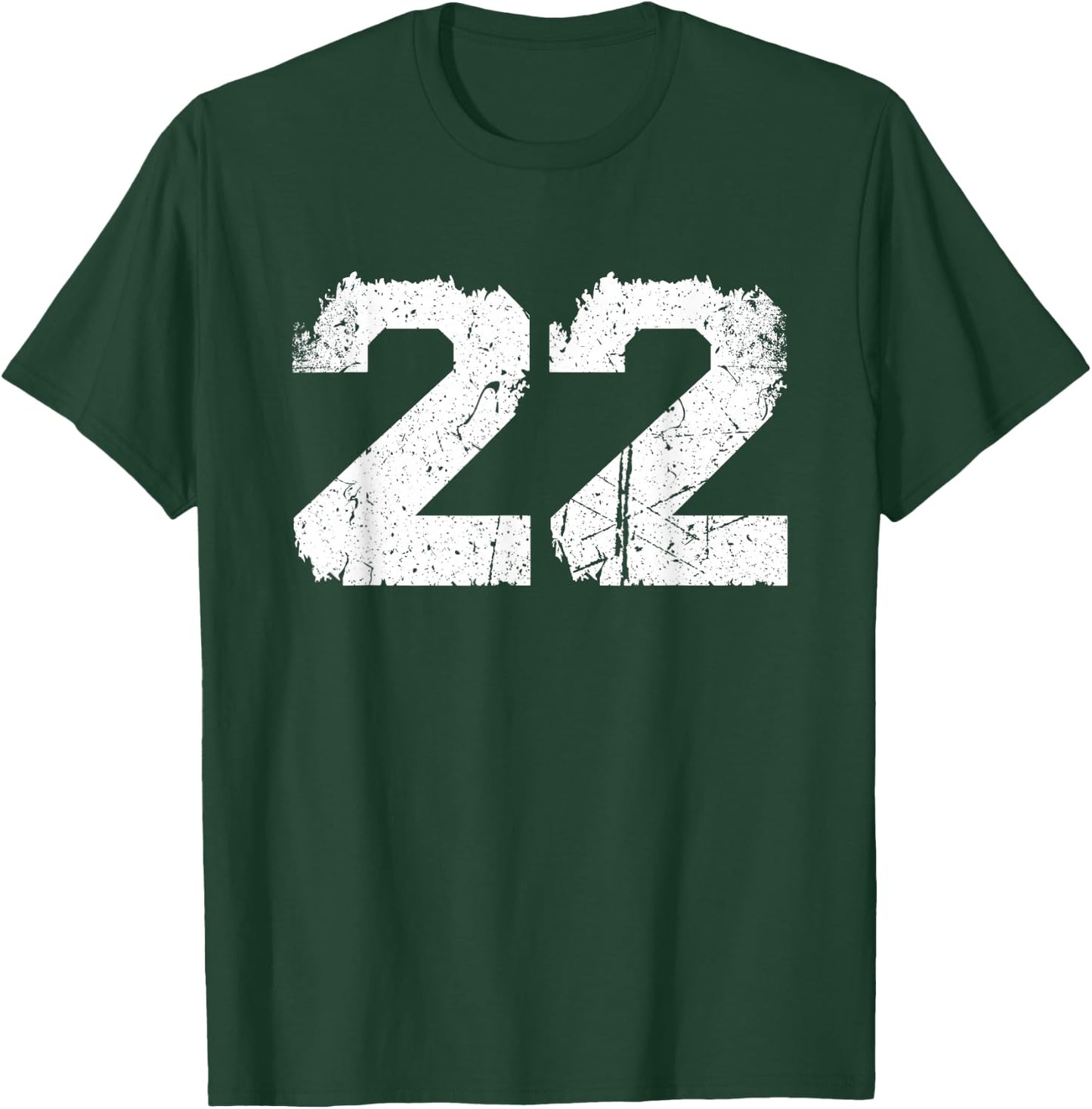 Vintage White Sports Team Number #22 T-Shirt - T-Shirt | Forest
