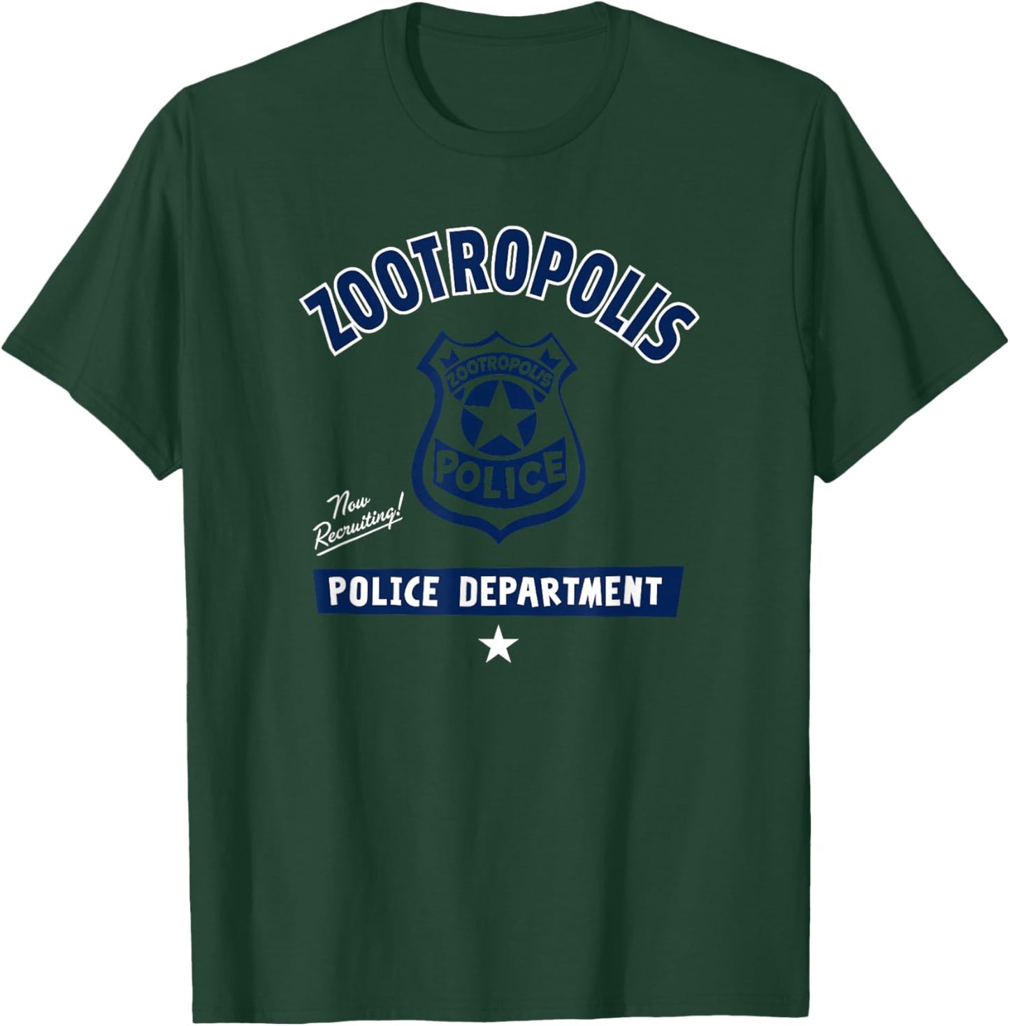 Disney Zootopia Vintage Zootropolis Police Department Badge T-Shirt - T-Shirt | Forest