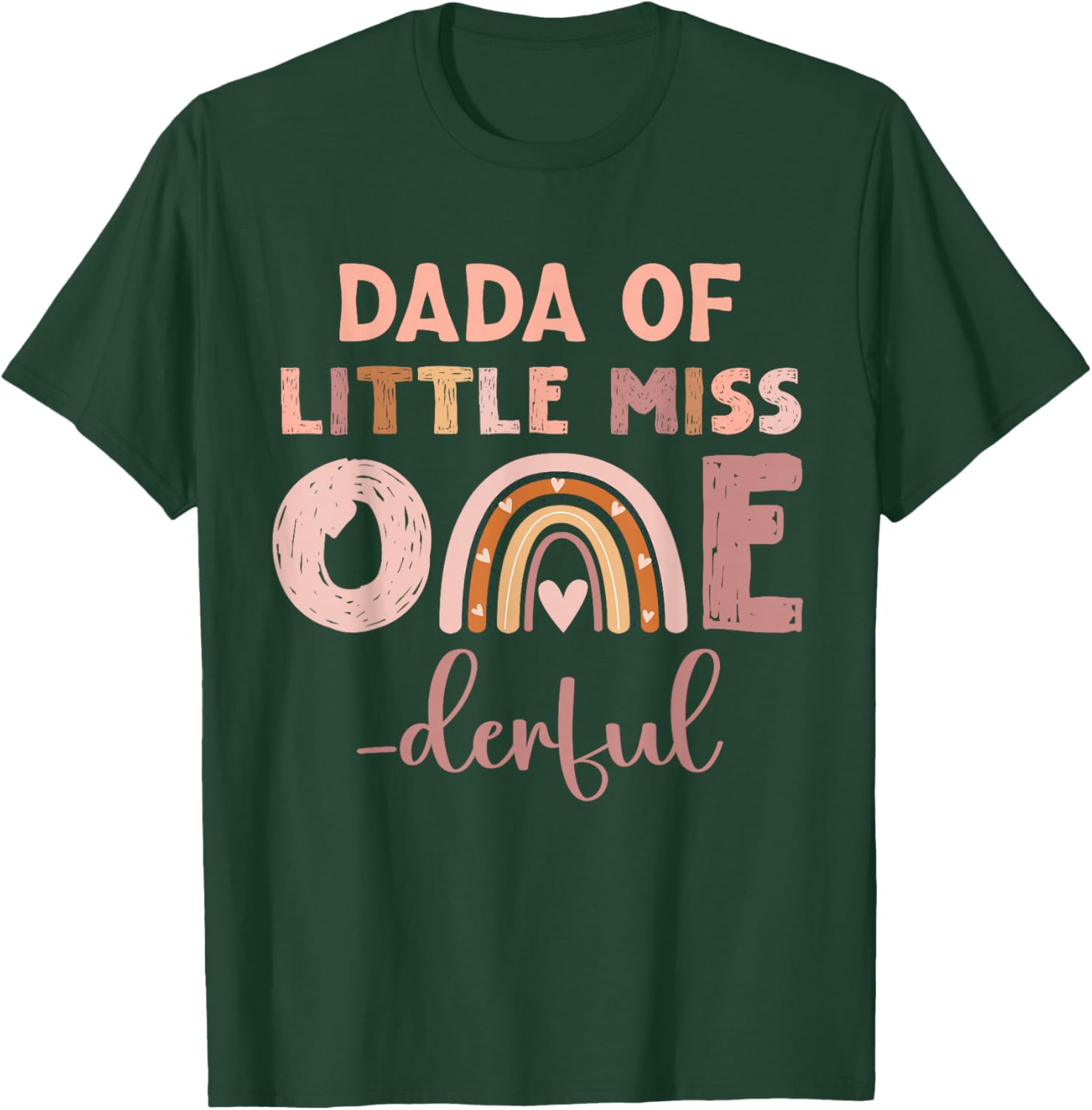 Boho Dada of Miss Onederful 1st Birthday Girl Cute T-Shirt - T-Shirt | Forest
