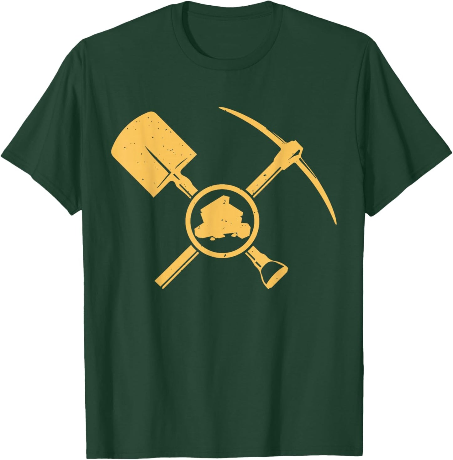 Gold Panning Shovel And Pickaxe T-Shirt - T-Shirt | Forest
