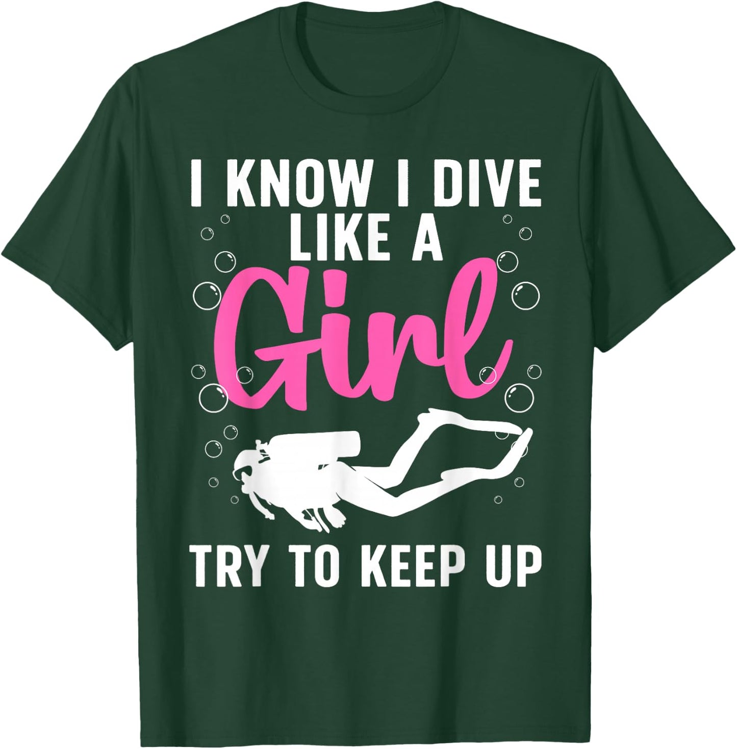 Cool Scuba Diving Girls Rescue Diver Ocean Divers T-Shirt - T-Shirt | Forest