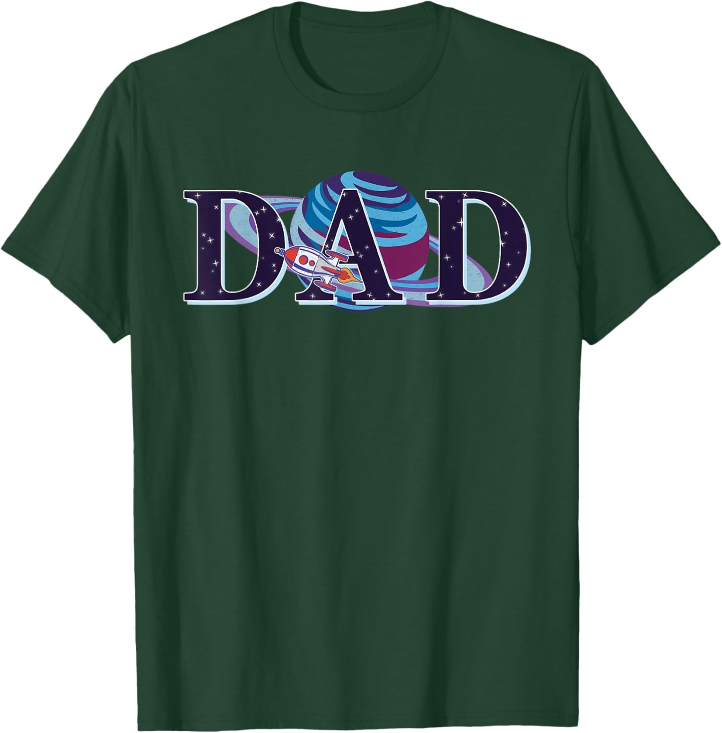 Space Dad, Family Matching Mom, Space Birthday Theme Party T-Shirt - T-Shirt | Forest