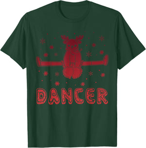 Funny Reindeer Dancer Squad Christmas Dancing Costume T-Shirt - T-Shirt | Forest