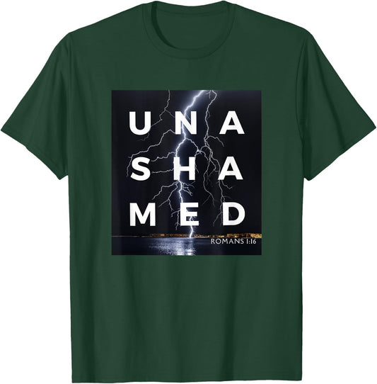 Unashamed of the Gospel , Romans 116 Christian Bold T-Shirt - T-Shirt | Forest