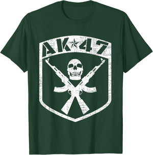 Kalashnikov Skull AK-47 Assualt Rifle Gun T-Shirt - T-Shirt | Forest