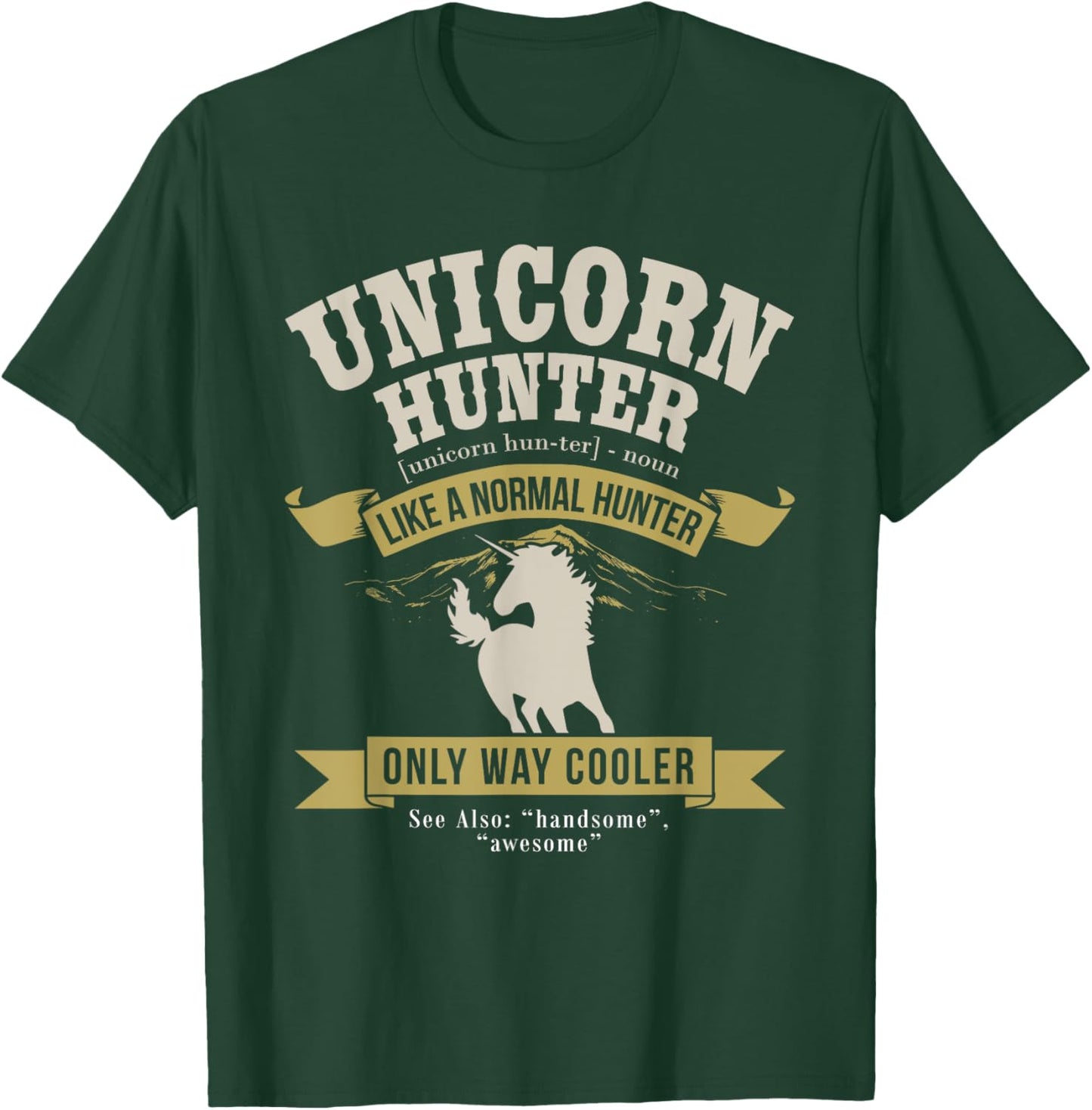 Funny Lazy Halloween Costume Fairy Rainbow Unicorn Hunter T-Shirt - T-Shirt | Forest