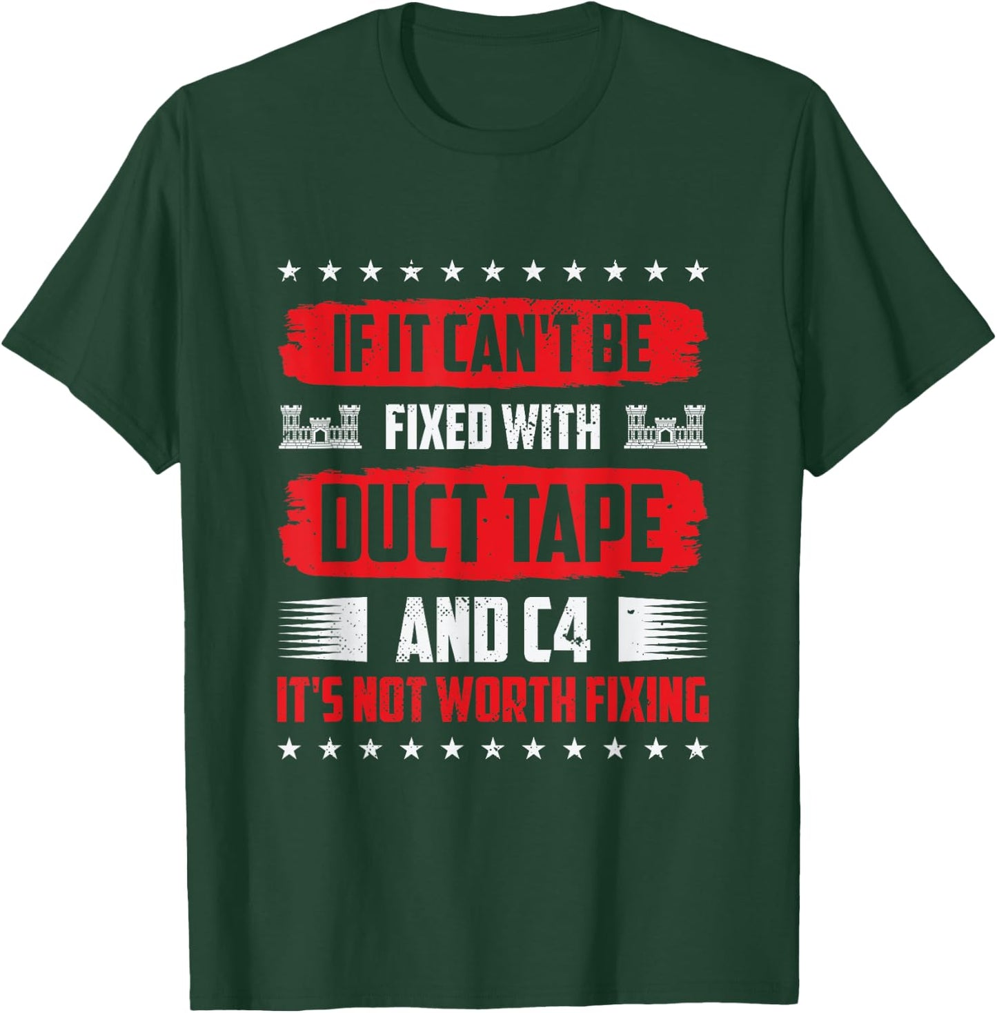 Combat Engineer Engineering Army U.S. Military Army Combat T-Shirt - T-Shirt | Forest