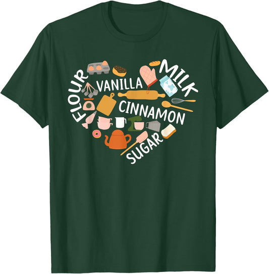 Baking Lover Pastries Confectionery Baker Bake T-Shirt - T-Shirt | Forest