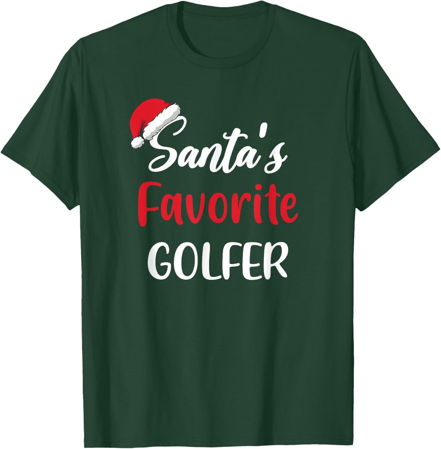 Santas Favorite Golfer Pajama Christmas Golf Funny T-Shirt - T-Shirt | Forest