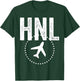 Hnl Honolulu Airport Code Baggage Hawaii Usa Airplane T-Shirt - T-Shirt | Forest
