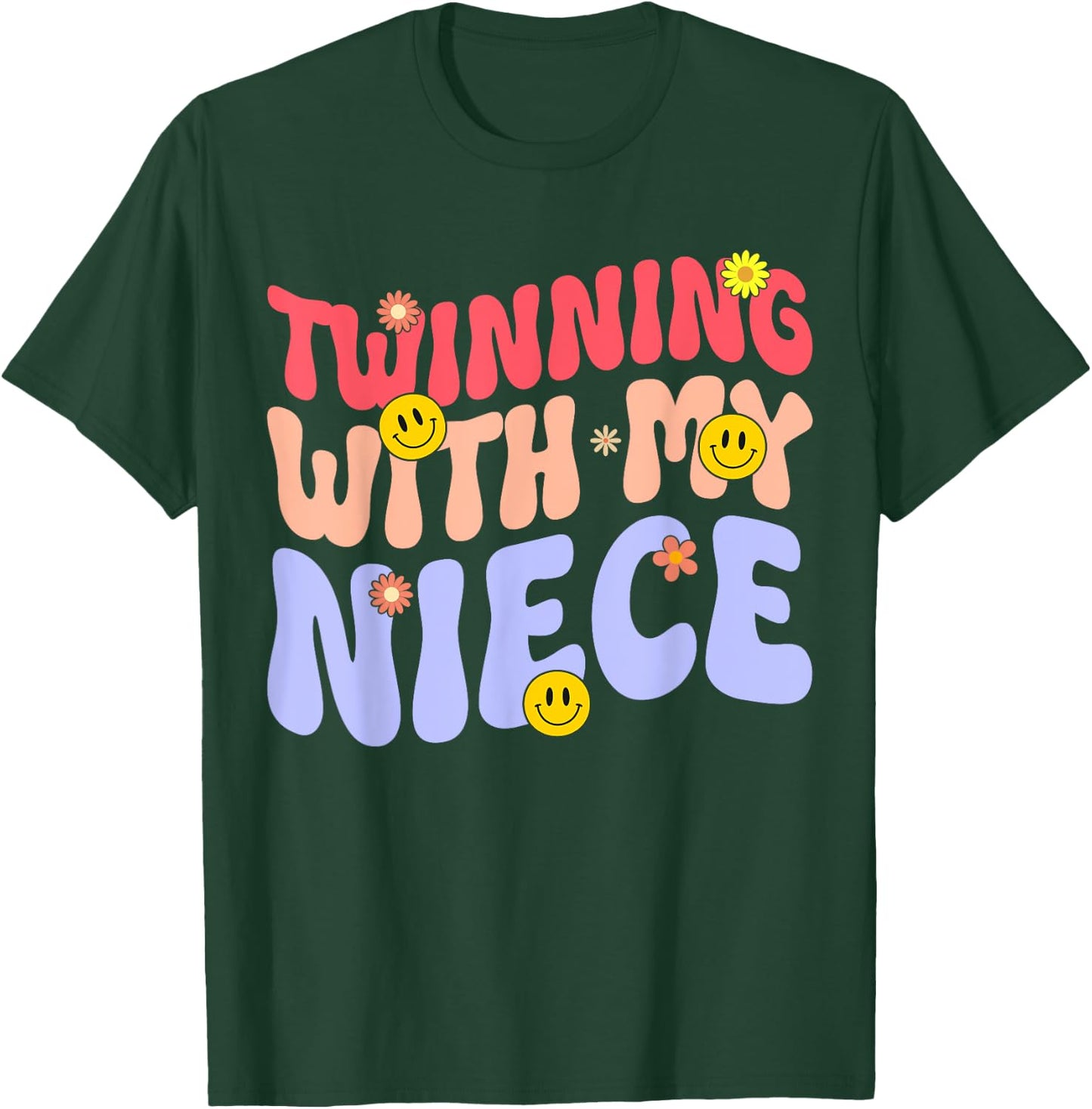 Twinning With My niece Funny aunt auntie T-Shirt - T-Shirt | Forest