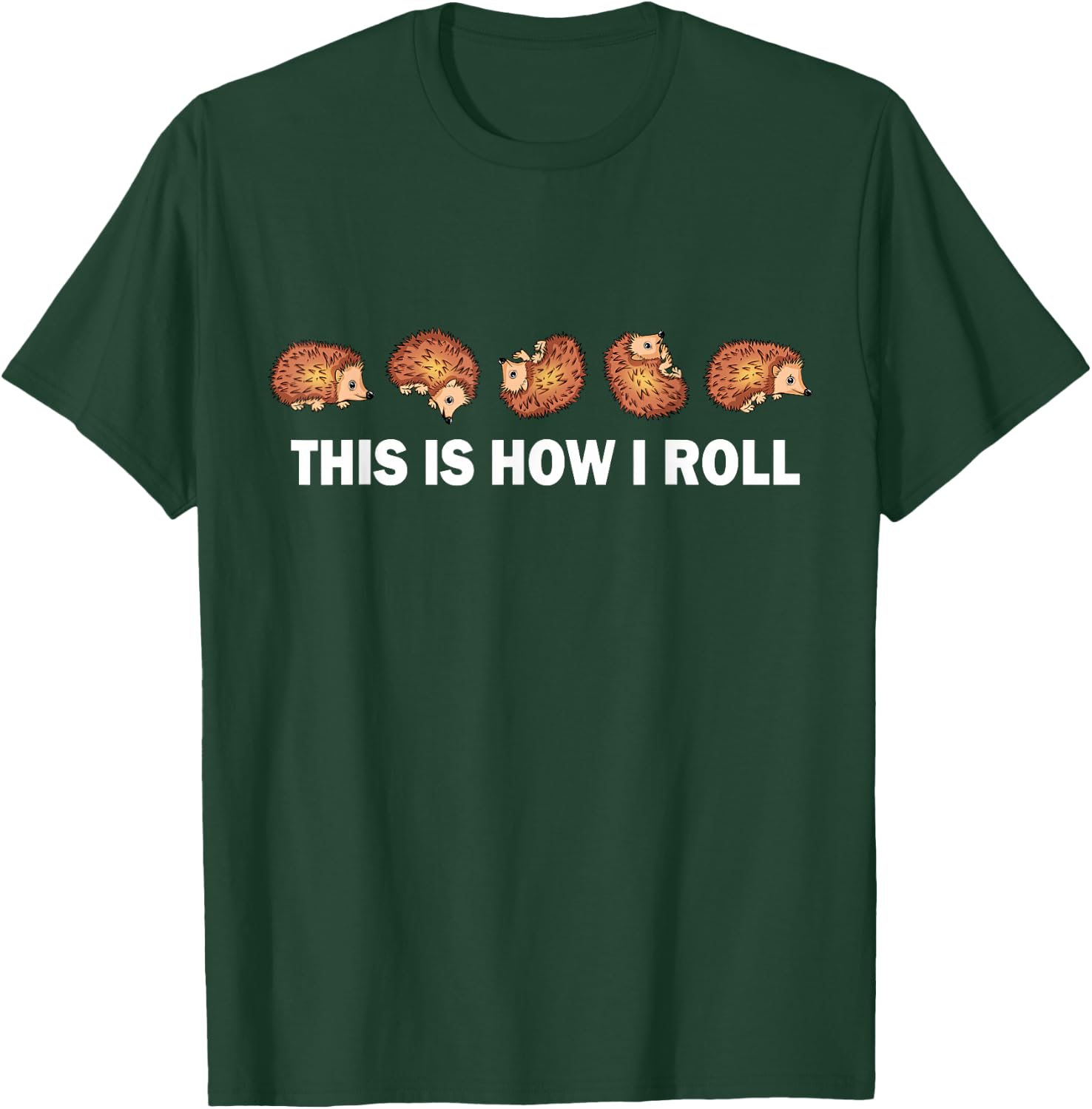 Cute Hedgehog Kids This is How I Roll Hedgehog T-Shirt - T-Shirt | Forest