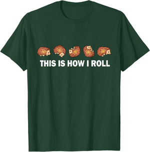 Cute Hedgehog Kids This is How I Roll Hedgehog T-Shirt - T-Shirt | Forest