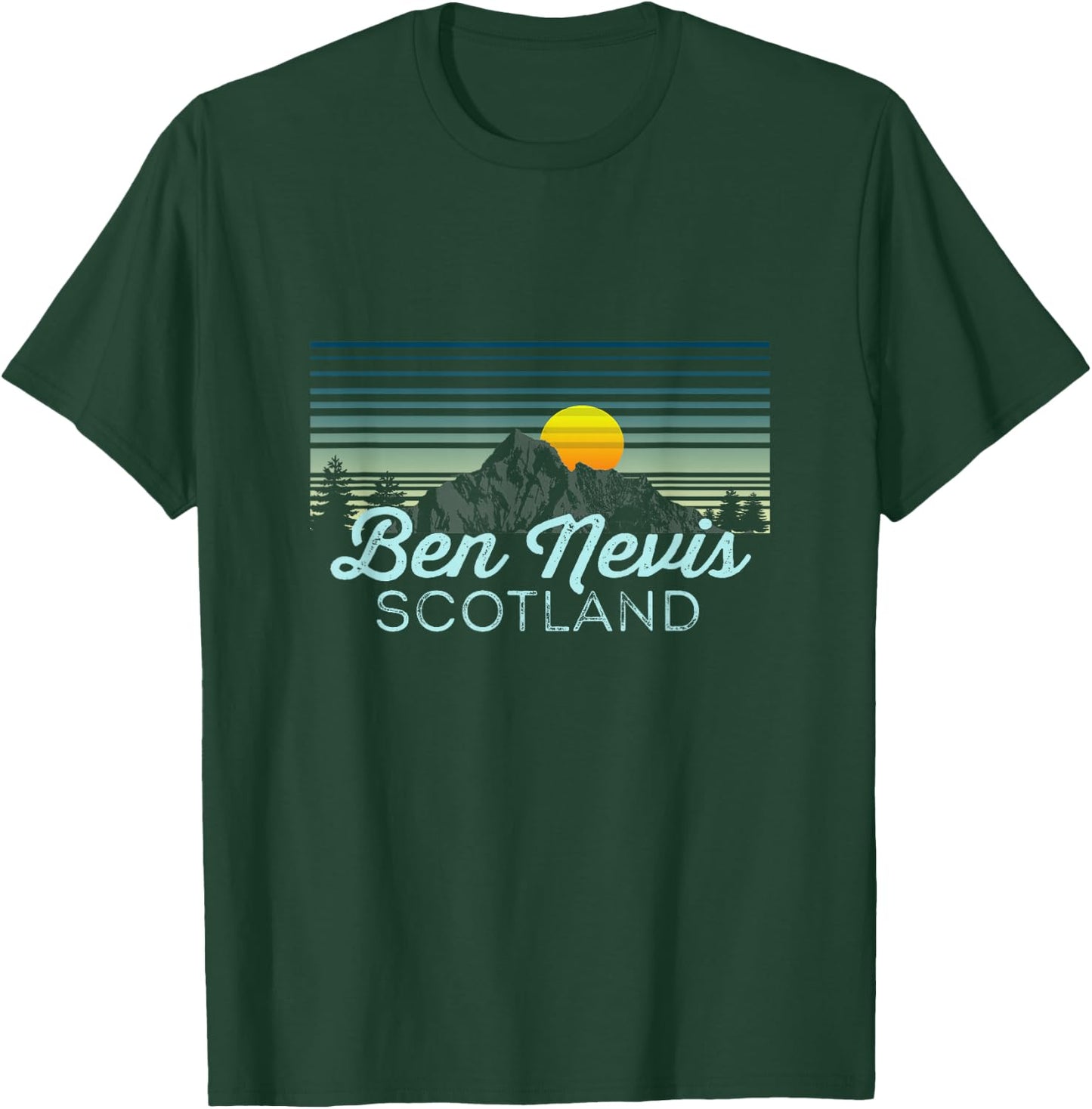 Ben Nevis Retro Clothes & Gear - Ben Nevis Souvenir T-Shirt - T-Shirt | Forest