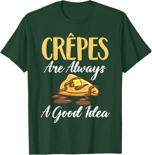 Crepe Gifts for Crepe Lover -Adults Black Small Short Sleeve T-Shirt - T-Shirt | Forest