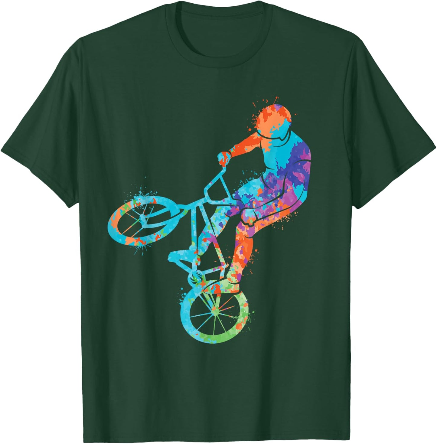 BMX Bicycle Tricks Girls Boys Kids BMX Bike T-Shirt - T-Shirt | Forest