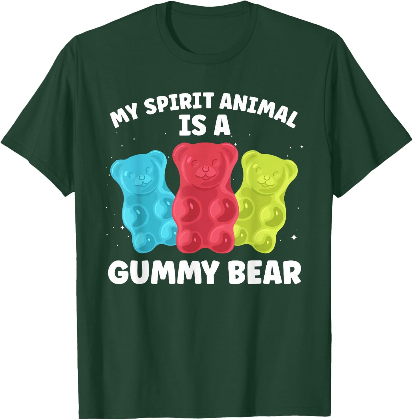 Funny Gummy Bear Art Women Kids Candy Lover Gummies T-Shirt - T-Shirt | Forest