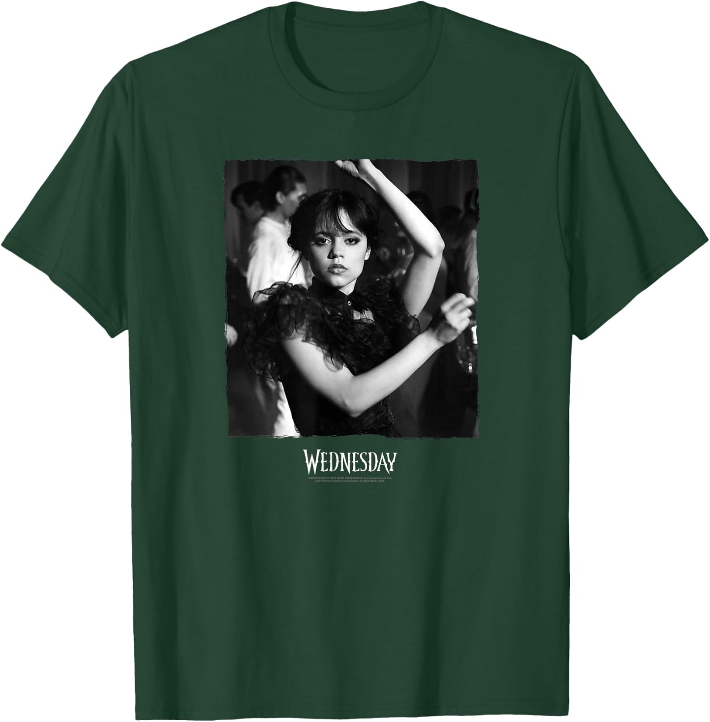 Wednesday Dark Dancing Queen Wednesday Photoreal & Logo V2 T-Shirt - T-Shirt | Forest