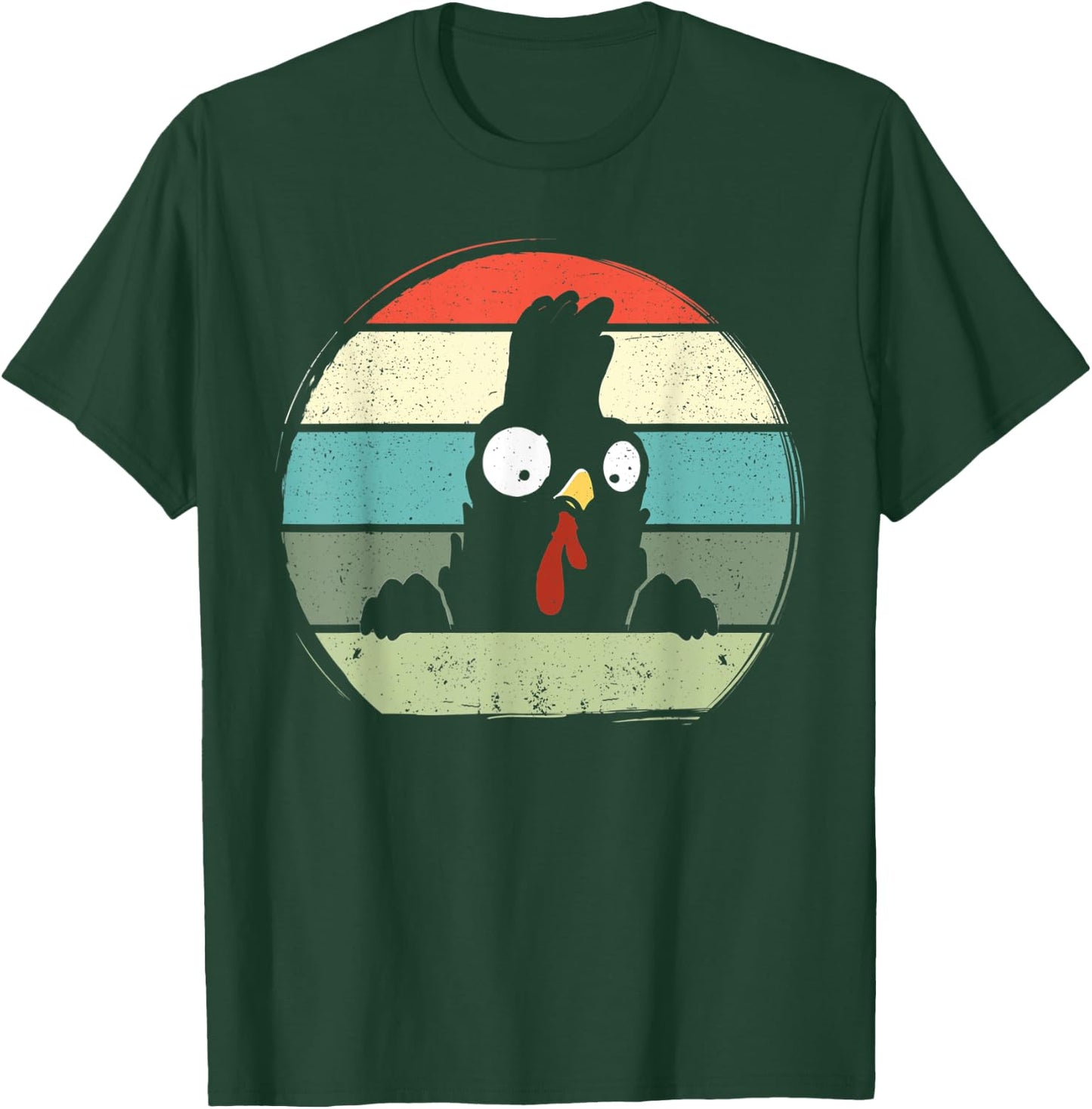 Funny Chicken Farming Retro Chicken Farmer Girls Boys Men T-Shirt - T-Shirt | Forest