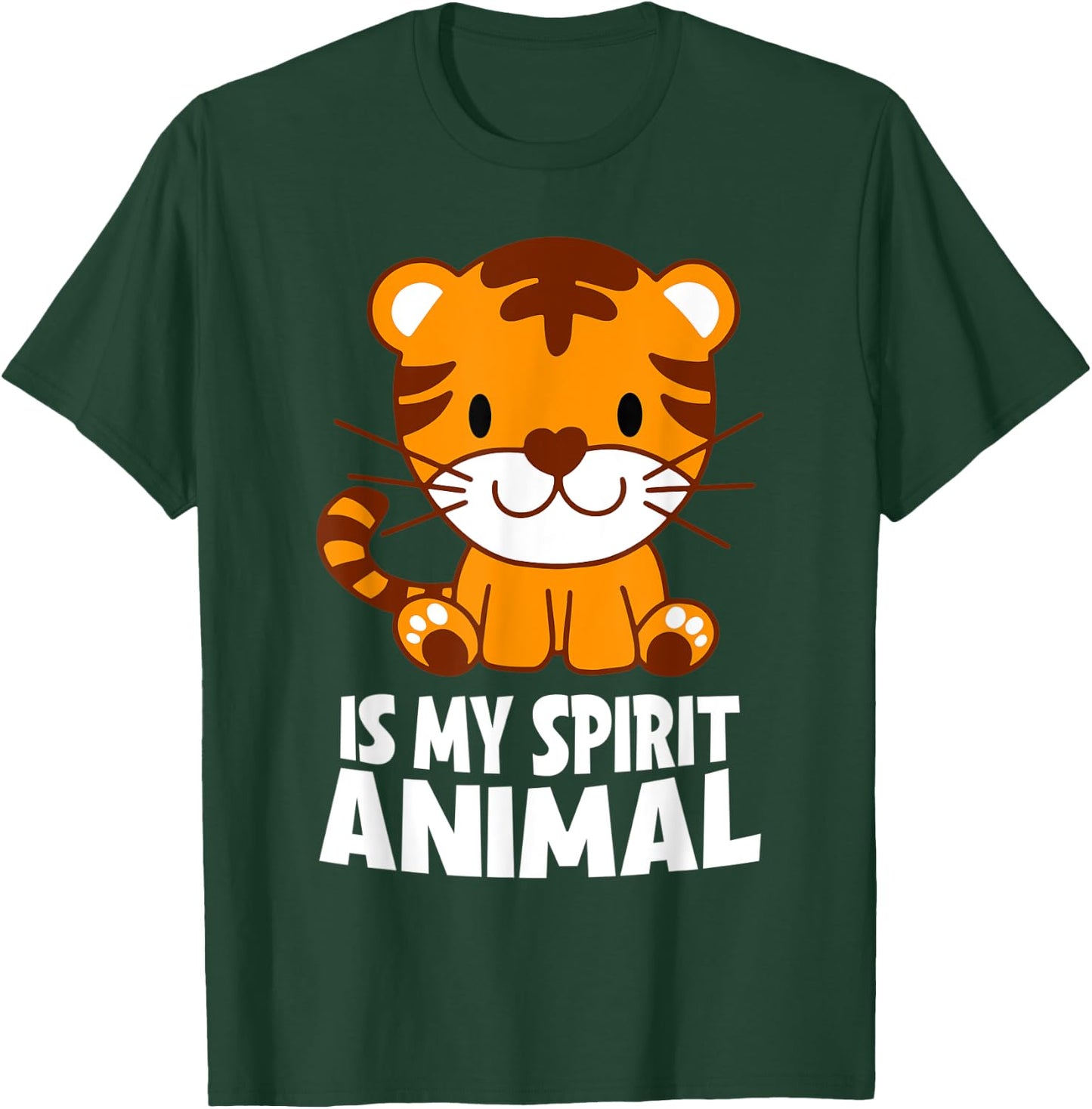 Tiger Is My Spirit Animal I Little Tiger I Kids Tiger T-Shirt - T-Shirt | Forest