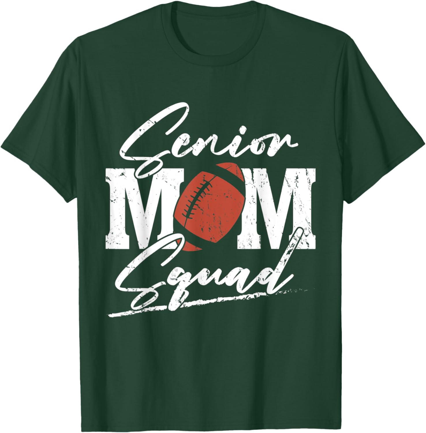 Senior Football Mom Squad, Grunge T-Shirt - T-Shirt | Forest