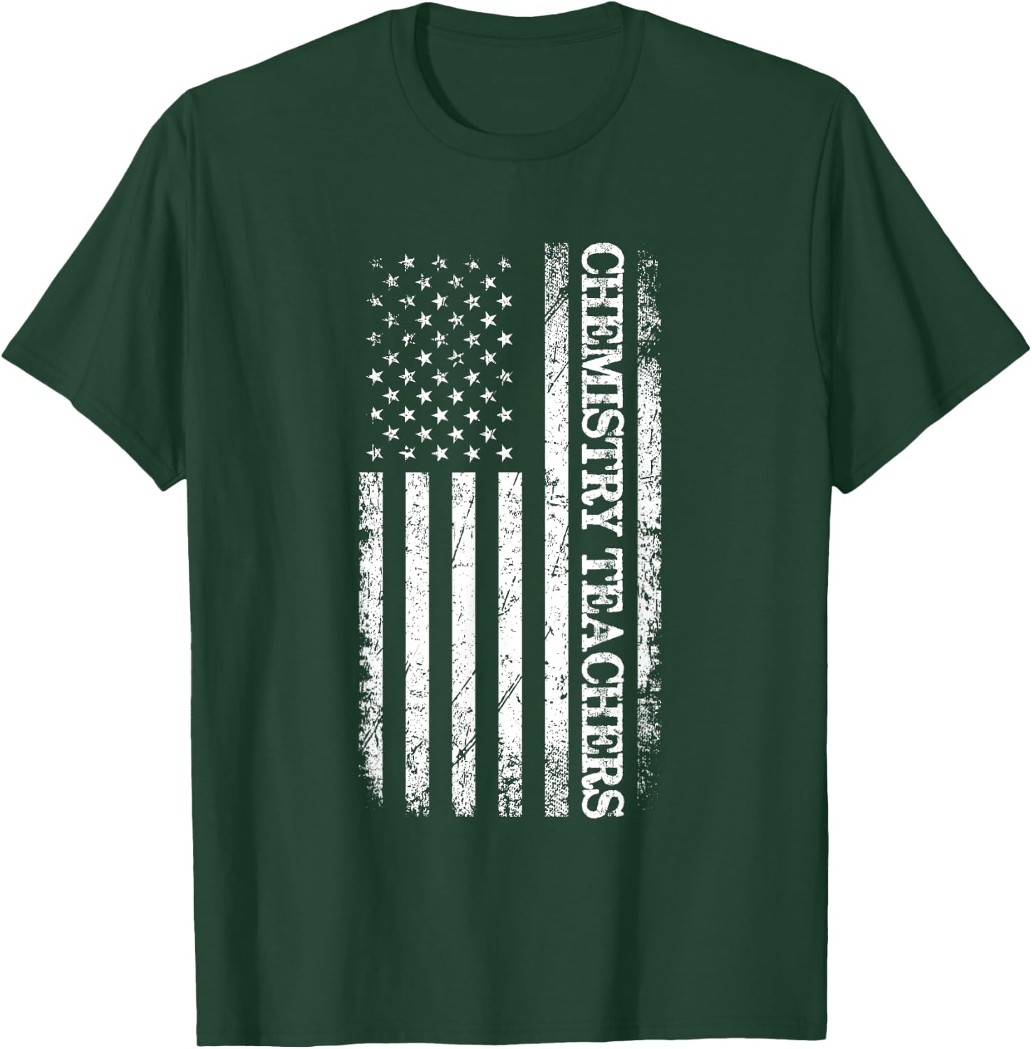 Chemistry Teachers American Flag Funny Chemist & Chemistry T-Shirt - T-Shirt | Forest