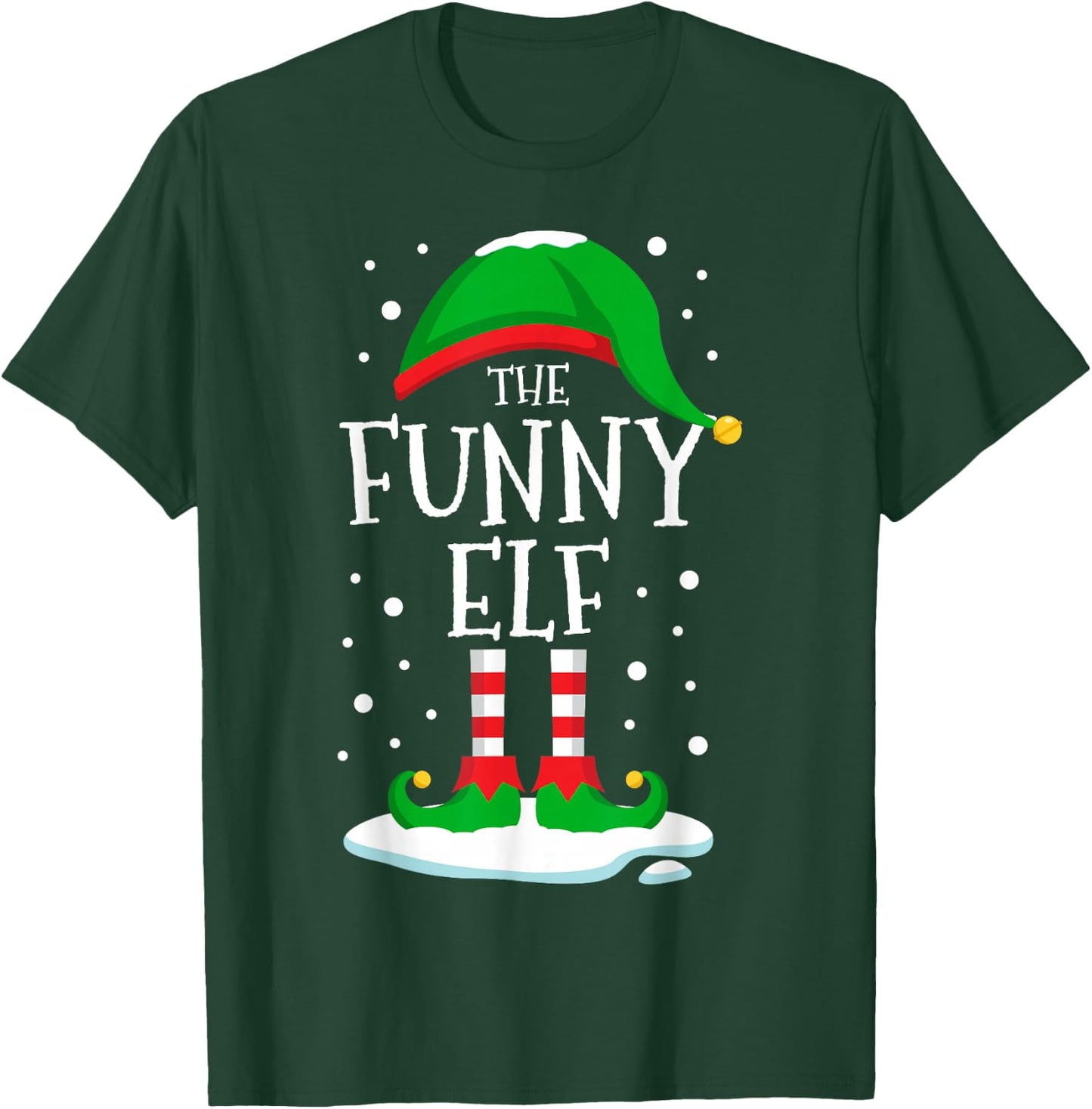The Funny Elf Christmas Family Matching Xmas Squad Group T-Shirt - T-Shirt | Forest