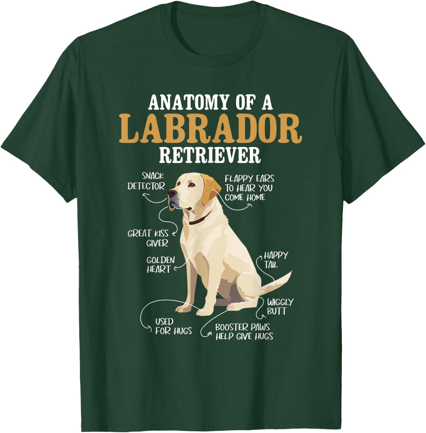 Anatomy Of A Labrador Retriever - Puppy Owner Dog Lover Women Girls Kids T-Shirt - T-Shirt | Forest