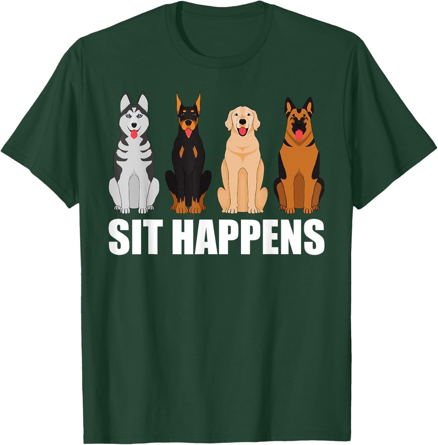 Funny Dog Training Art Women Dog Lover Puppy Pet T-Shirt - T-Shirt | Forest