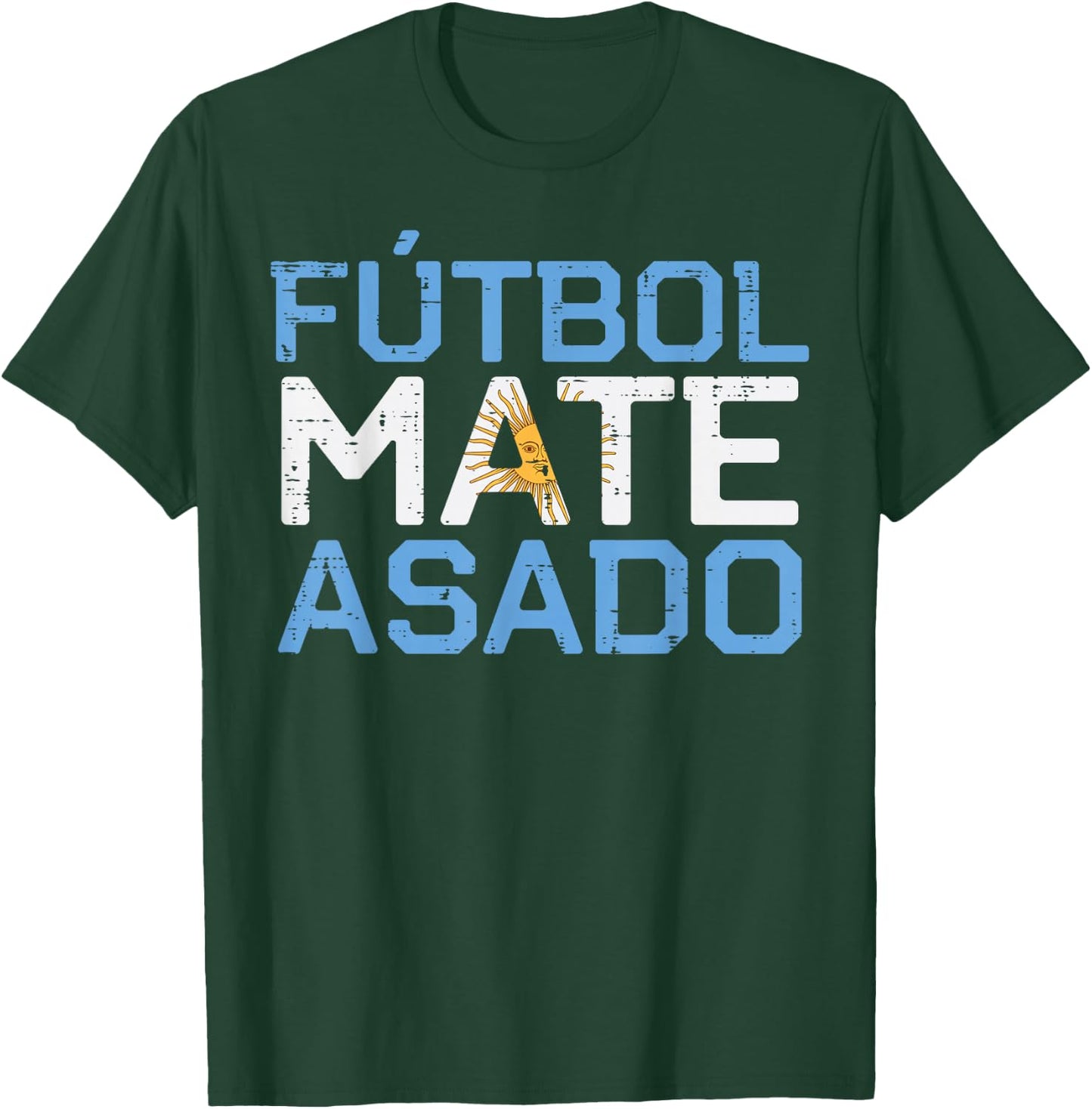 Argentina Futbol Mate Asado Flag Soccer Men Women Kids T-Shirt - T-Shirt | Forest