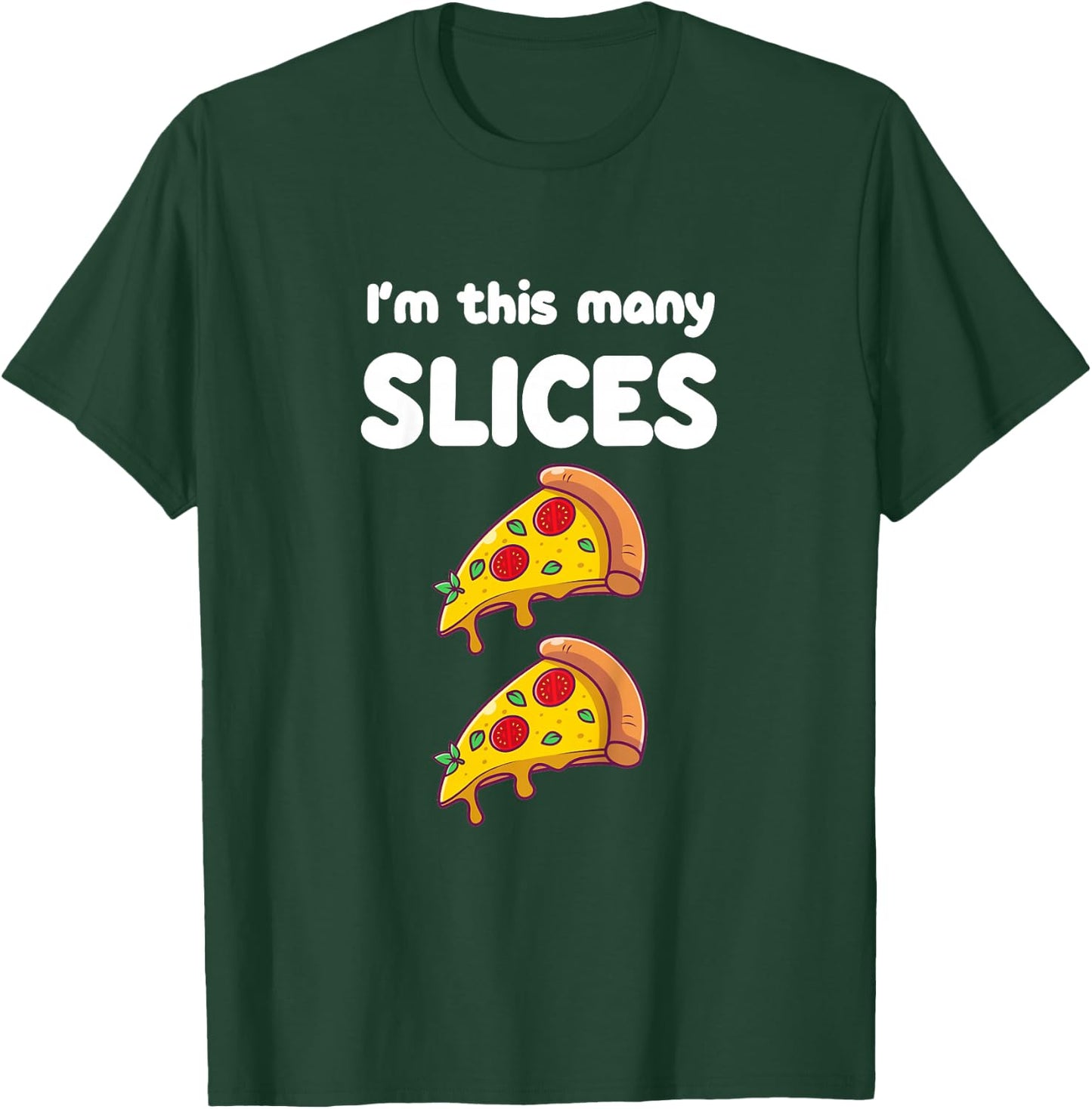 Cute Pizza 2nd Birthday I'm This Many Slices 2-Year-Old T-Shirt - T-Shirt | Forest