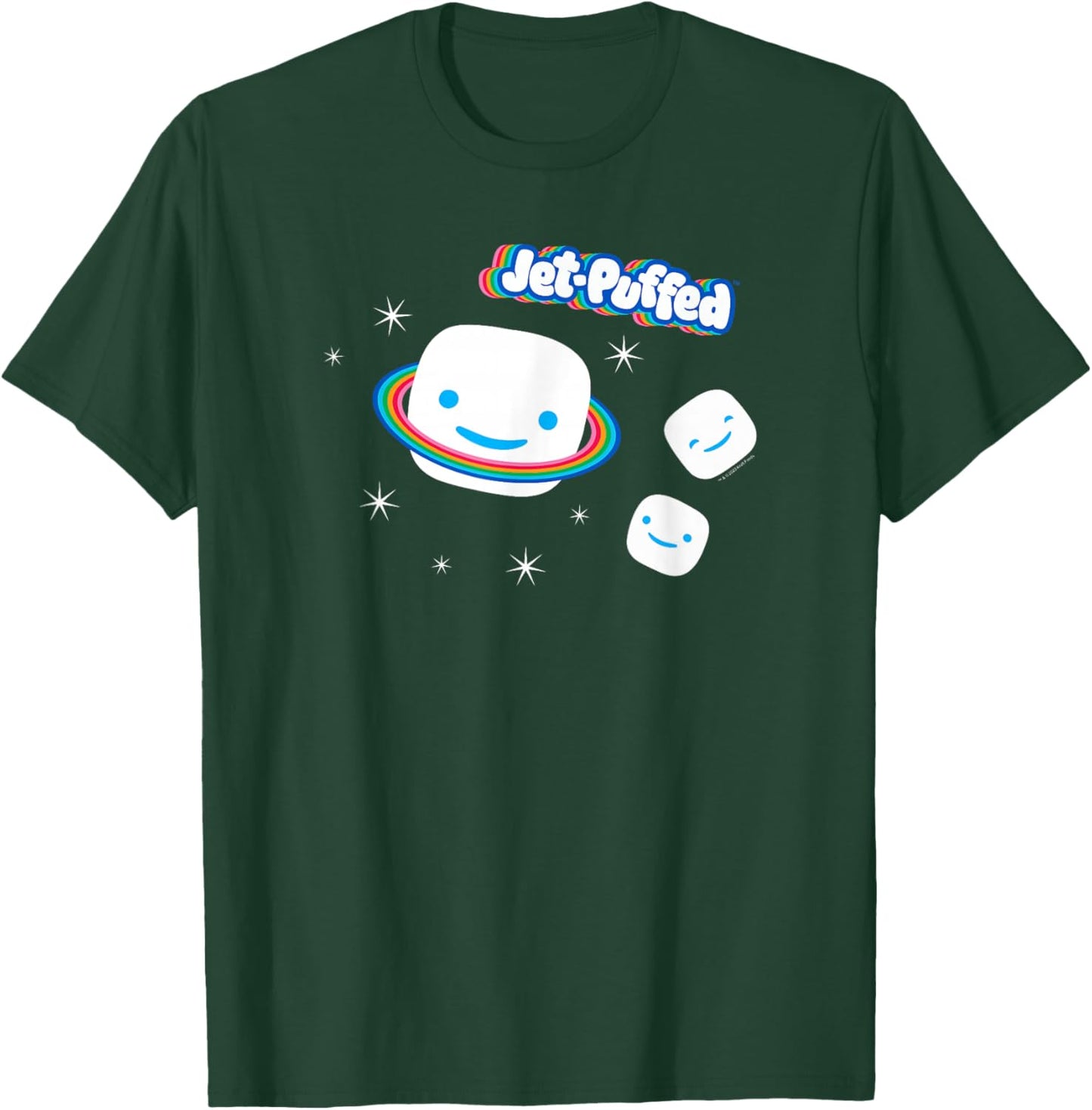 Jet-Puffed Marshmallow Galaxy Rainbow Planet Cute Logo T-Shirt - T-Shirt | Forest