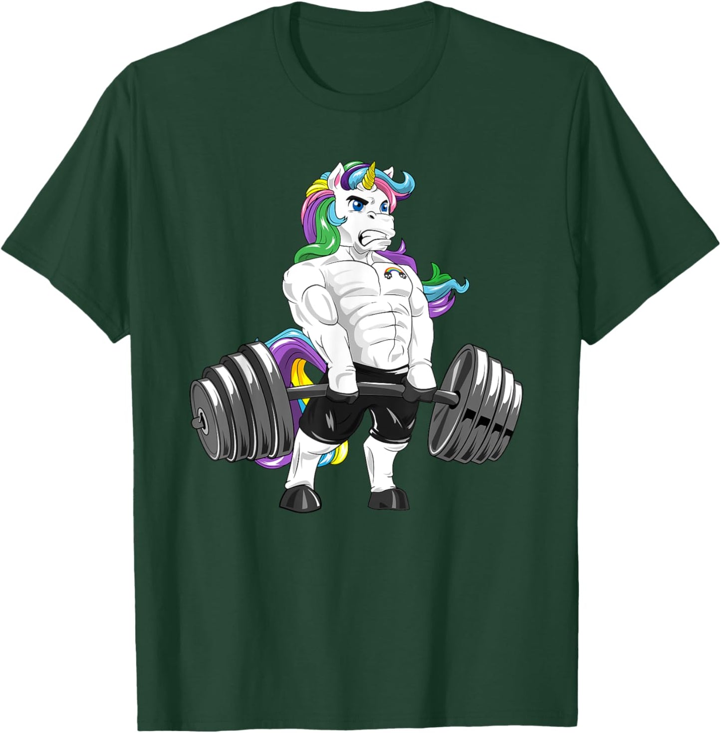Unicorn Deadlift Workout Bodybuilder T-Shirt - T-Shirt | Forest