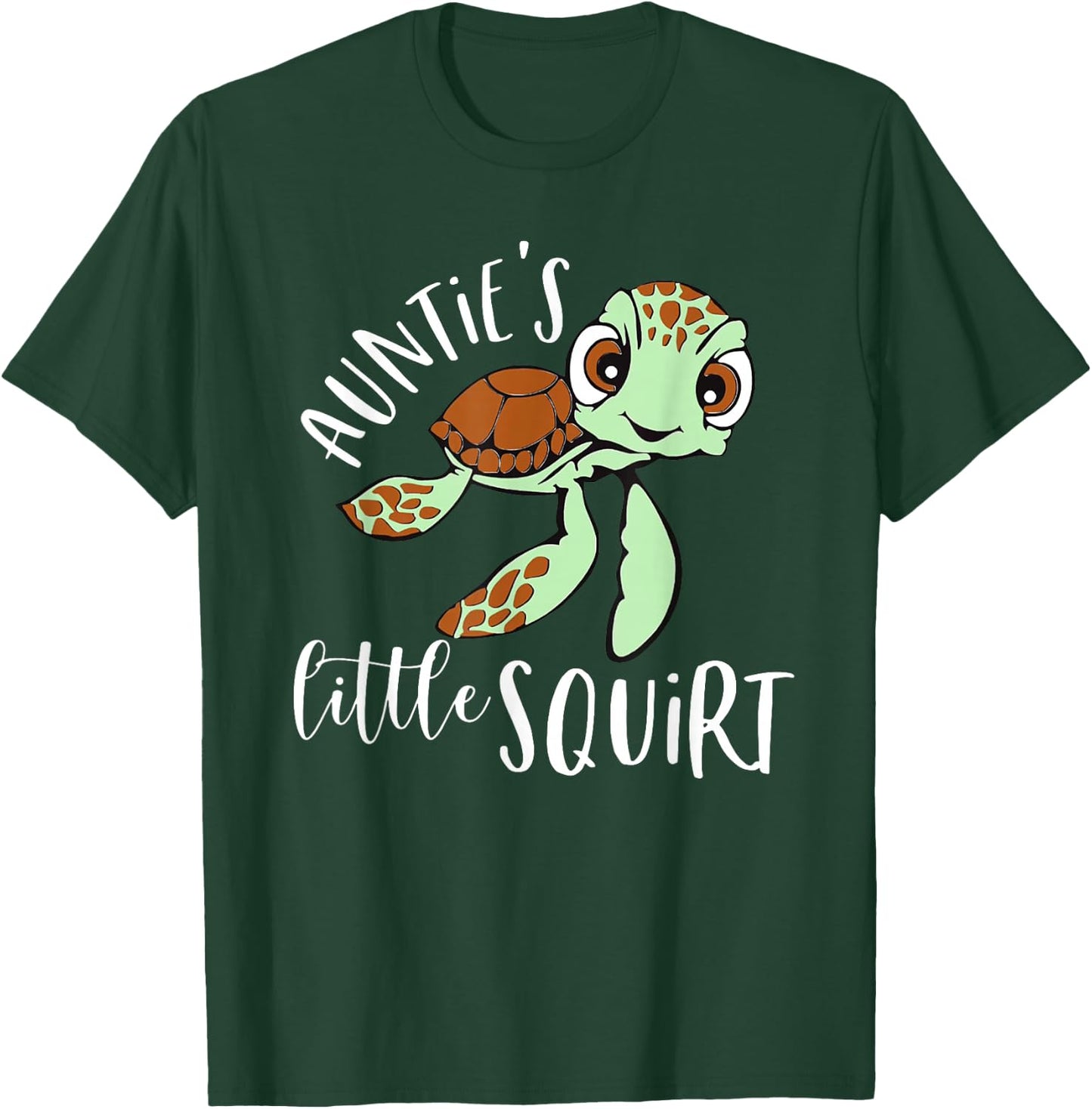 Auntie's Little Squirt Turtle Pregnancy Reveal T-Shirt - T-Shirt | Forest
