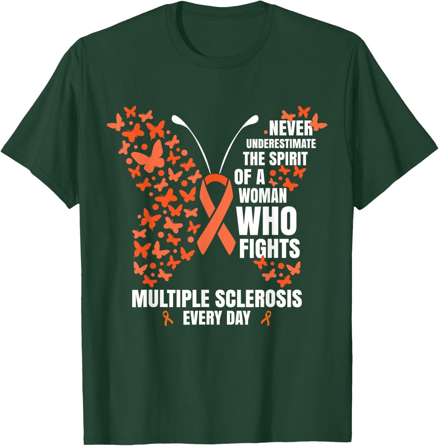 Multiple Sclerosis Butterfly MS Warrior Women T-Shirt - T-Shirt | Forest